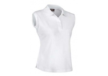 Polo sem mangas 220gr/m2 VEGA Senhora Branco
