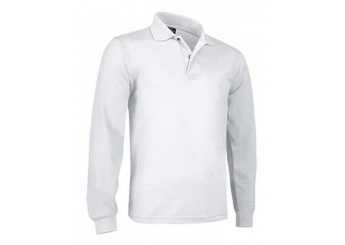 Polo de manga Comprida 220gr/m2 PREDATOR Criana Branco