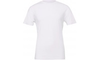 T-shirt com decote redondo unissex Branca 2XL