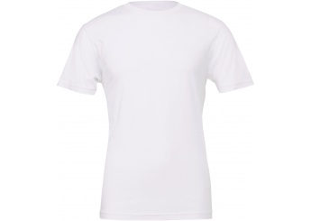 T-shirt com decote redondo unissex Branca 2XL