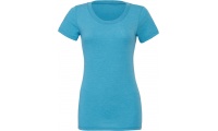 T-shirt de senhora com decote redondo Triblend
