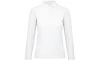 Polo de senhora ID.001 manga comprida Branco 3XL
