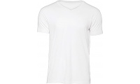 T-shirt Organic Inspire de homem com decote em V Branca