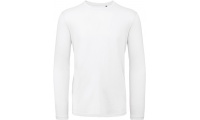 T-shirt Inspire de homem bio de manga comprida Branca