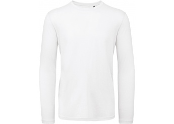 T-shirt Inspire de homem bio de manga comprida Branca
