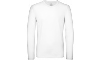 T-shirt de homem de manga comprida #E150 Branca 3XL 4XL