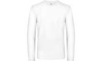 T-shirt de homem de manga comprida #E190 Branco 3XL 4XL