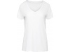 T-shirt Organic Inspire de senhora com decote em V Branca
