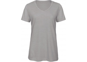 T-shirt Triblend de senhora com decote em V