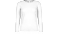 T-shirt de senhora de manga comprida #E150 Branca