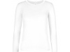 T-shirt de senhora de manga comprida #E190 Branco 3XL