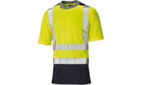 T-shirt de alta visibilidade bicolor
