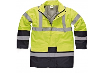 Parka de alta visibilidade bicolor