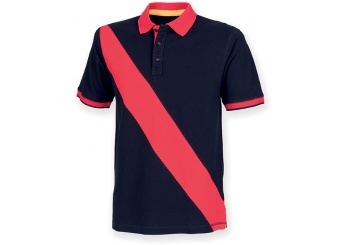Polo de homem com faixa diagonal