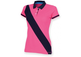 Polo de senhora com faixa diagonal
