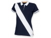 Polo de senhora com faixa diagonal