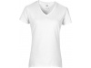 T-shirt de senhora Premium decote em V Premium Cotton Ladies V-Neck Branca
