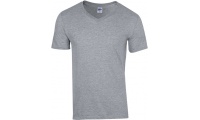 T-shirt de homem Premium decote em V Premium Cotton Adult V-Neck RS Sport Grey