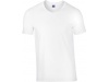 T-shirt de homem Premium decote em V Premium Cotton Adult V-Neck  Branco