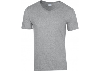 T-shirt de homem com decote em V SOFT STYLE ADULT V-NECK RSSPORTGREY