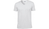 T-shirt de homem com decote em V SOFT STYLE ADULT V-NECK Branca