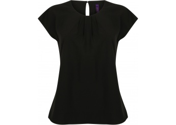 Blusa de senhora com colarinho plissado 2XL 3XL 4XL