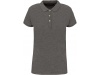 Polo de senhora de manga curta Supima Grey Heather