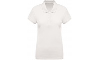 Polo piqu BIO de senhora de manga curta Branco