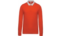 Polo rugby Laranja/Branco Vermelho/Preto