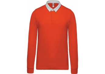 Polo rugby Laranja/Branco Vermelho/Preto