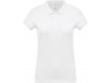 Polo piqu de senhora de manga curta Branco
