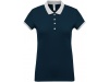 Polo de senhora piqu bicolor