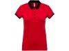 Polo de senhora piqu bicolor