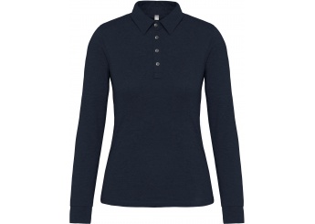 Polo jersey de senhora de manga comprida