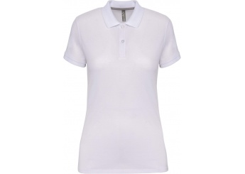 Polo de senhora manga curta Branco