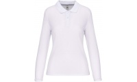 Polo de senhora manga comprida Branco