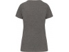 T-shirt de senhora com decote redondo de manga curta Supima Grey Heather