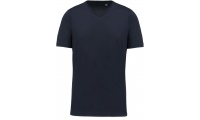 T-shirt de homem com decote V de manga curta Supima