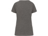 T-shirt de senhora com decote V de manga curta Supima Grey Heather