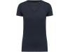 T-shirt de senhora com decote V de manga curta Supima