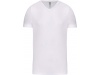 T-shirt decote V de manga curta Branco