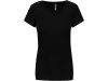 T-shirt de senhora decote V de manga curta Cores