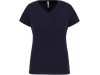 T-shirt de senhora decote V de manga curta Cores