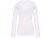 T-shirt de senhora decote redondo de manga comprida Branco