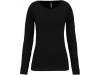 T-shirt de senhora decote redondo de manga comprida Cores