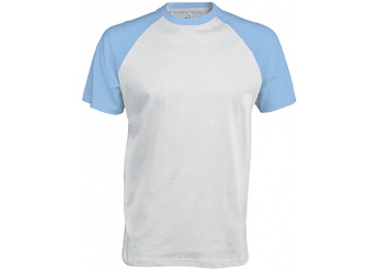 T-SHIRT DE HOMEM BICOLOR Azul/Branco 3XL