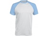 T-SHIRT DE HOMEM BICOLOR Azul/Branco 3XL