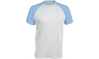 T-SHIRT DE HOMEM BICOLOR Azul/Branco