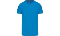 T-SHIRT MANGA CURTA DECOTE V Cores