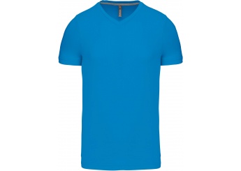 T-SHIRT MANGA CURTA DECOTE V Cores